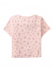 Dara All-over Print Top with Lace and Rosette Details