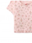 Dara All-over Print Top with Lace and Rosette Details