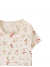 Dara All-over Print Top with Lace and Rosette Details