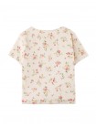 Dara All-over Print Top with Lace and Rosette Details