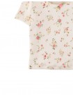 Dara All-over Print Top with Lace and Rosette Details