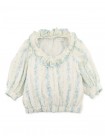Roberta Ruffled Printed Top with Puff Sleeves