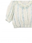 Roberta Ruffled Printed Top with Puff Sleeves