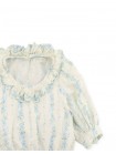 Roberta Ruffled Printed Top with Puff Sleeves