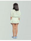Roberta Ruffled Printed Top with Puff Sleeves
