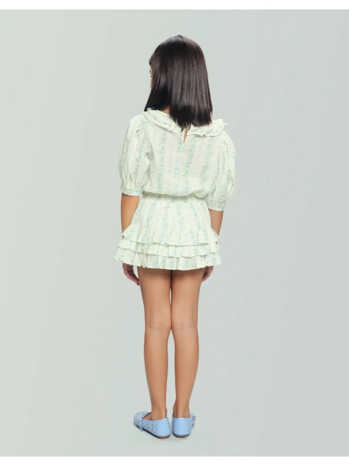 Grachele Printed Tiered Skirt with Elastic Waist