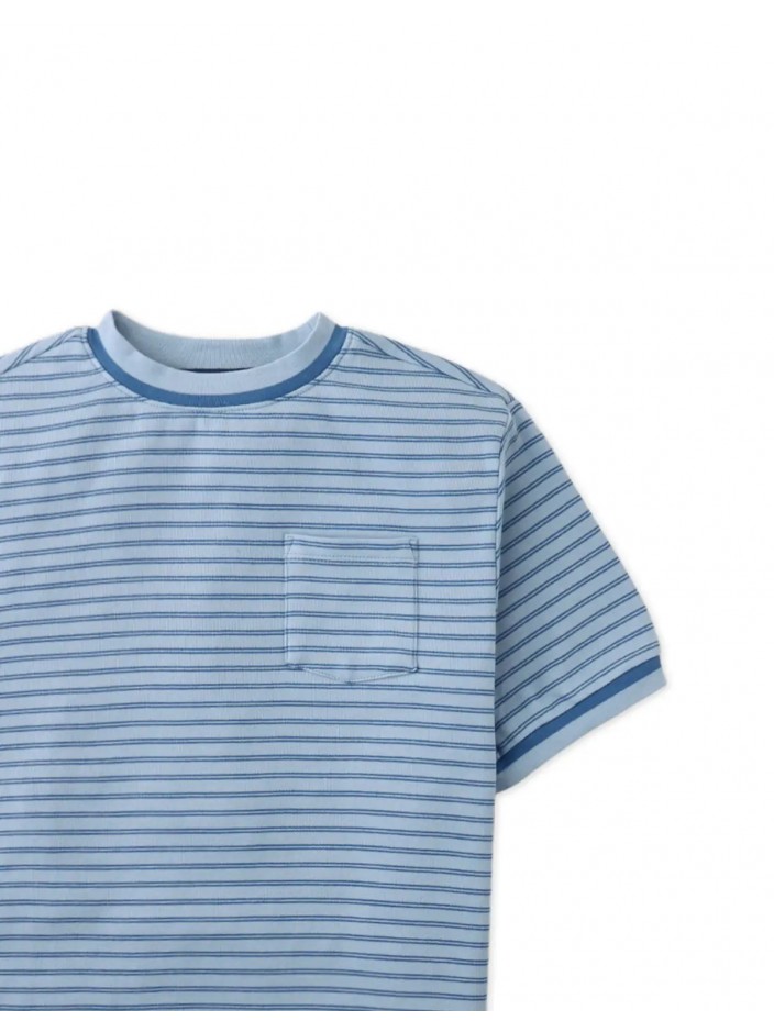 DeMarcus Ribbed Jersey Stripe Tee