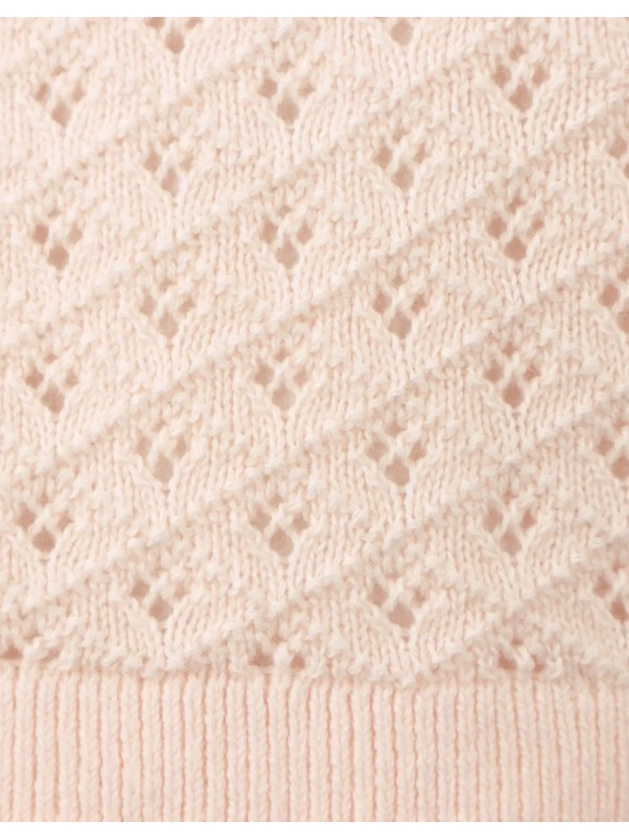 Baby Taliyah Pointelle Cardigan with Ruffled Collar