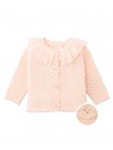 Baby Taliyah Pointelle Cardigan with Ruffled Collar