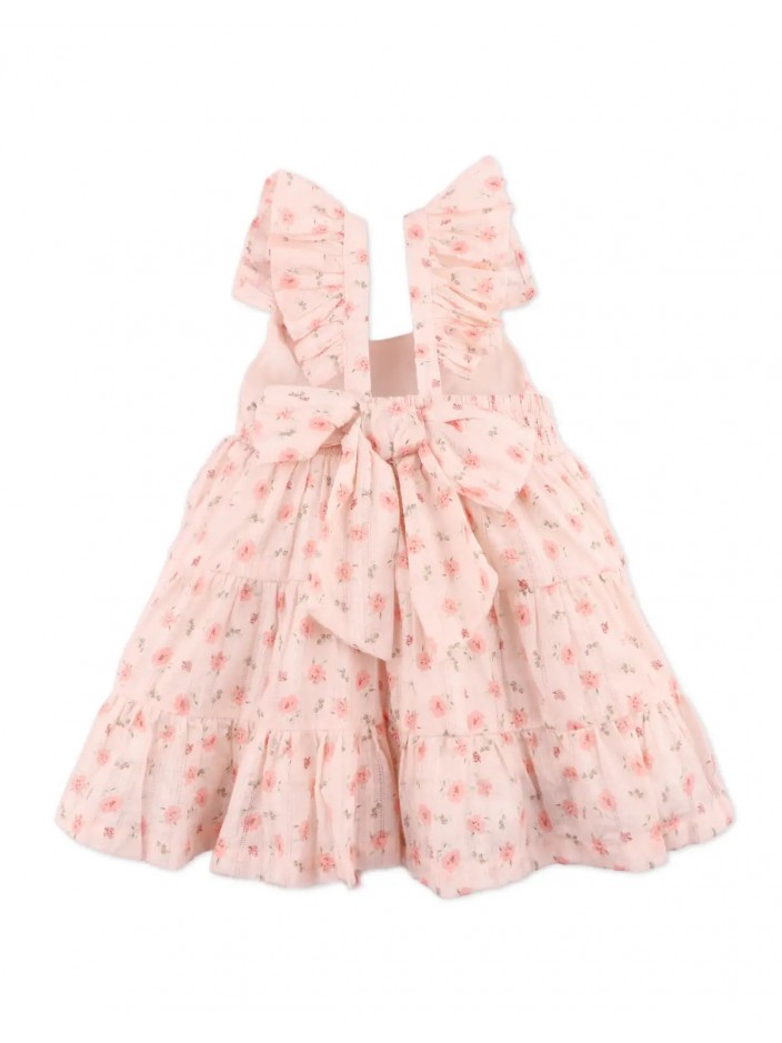 Baby Naafiri Printed Tiered Dress with Bow on the Back