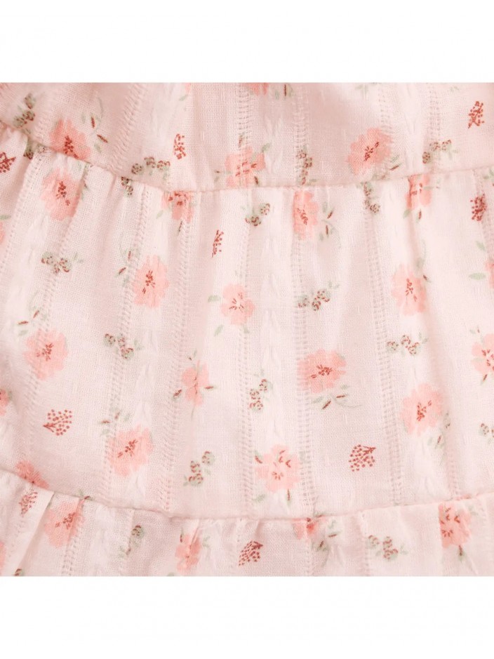 Baby Naafiri Printed Tiered Dress with Bow on the Back
