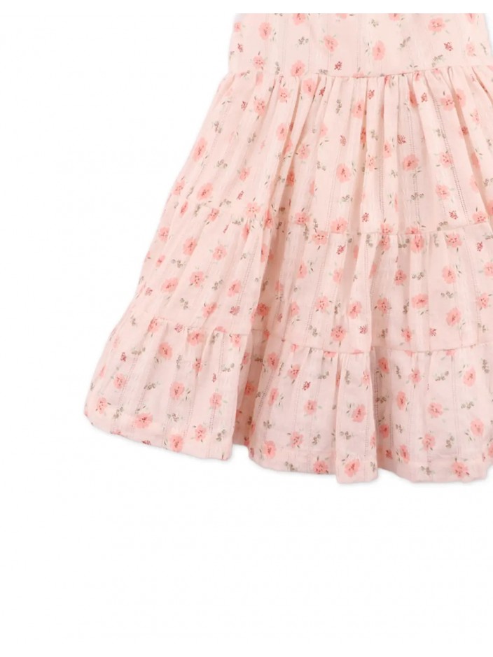 Baby Naafiri Printed Tiered Dress with Bow on the Back