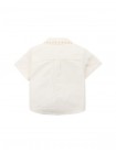 Baby Elvin Textured Check Shirt with Embroidered Details