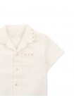 Baby Elvin Textured Check Shirt with Embroidered Details