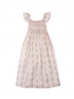 Loriel Smocked Maxi Dress with Ruffle Sleeves