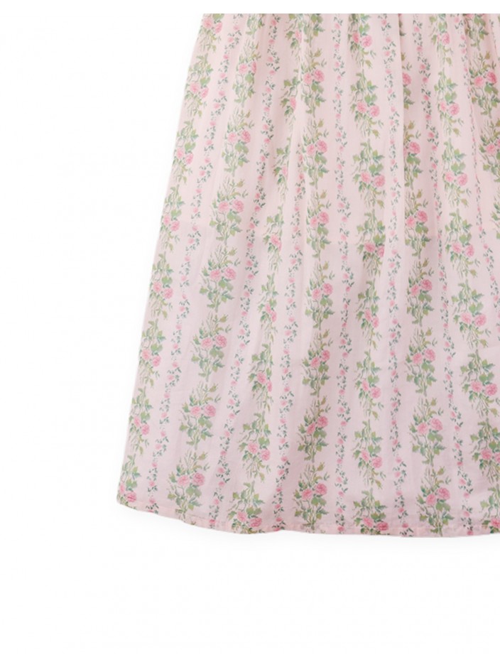 Loriel Smocked Maxi Dress with Ruffle Sleeves