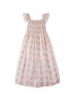 Loriel Smocked Maxi Dress with Ruffle Sleeves