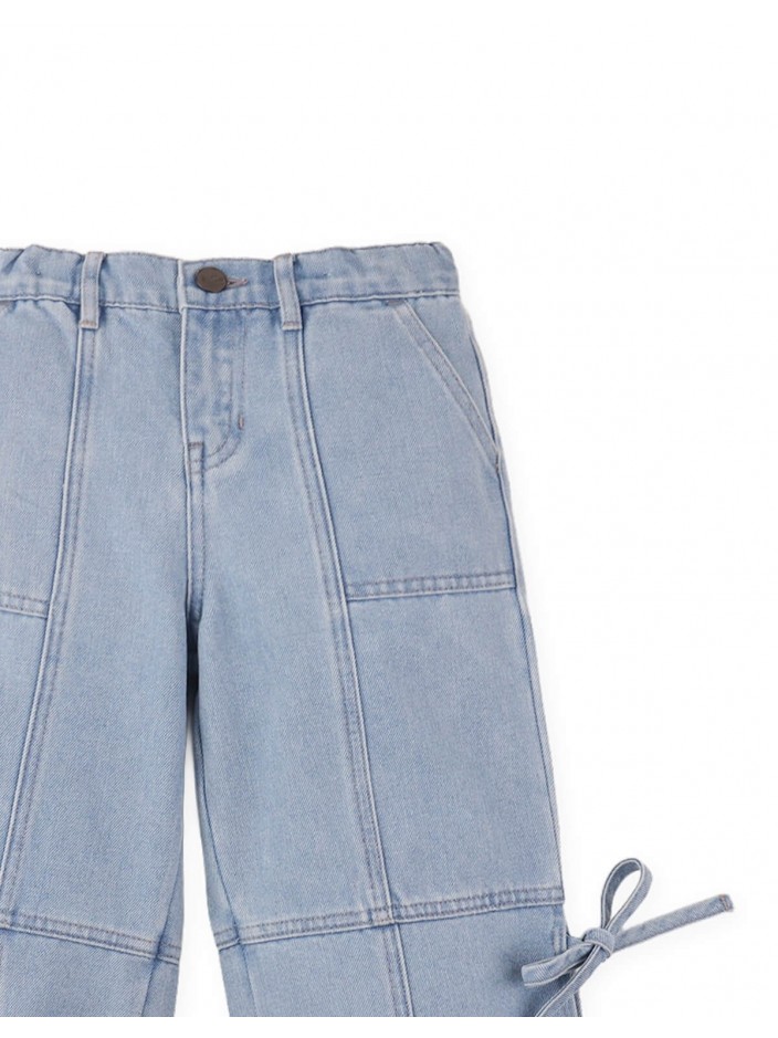 Ino Side Slit Soft Denim Pants