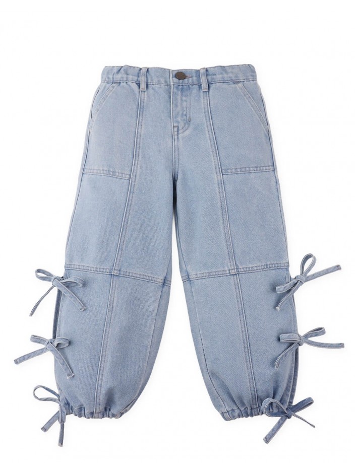 Ino Side Slit Soft Denim Pants