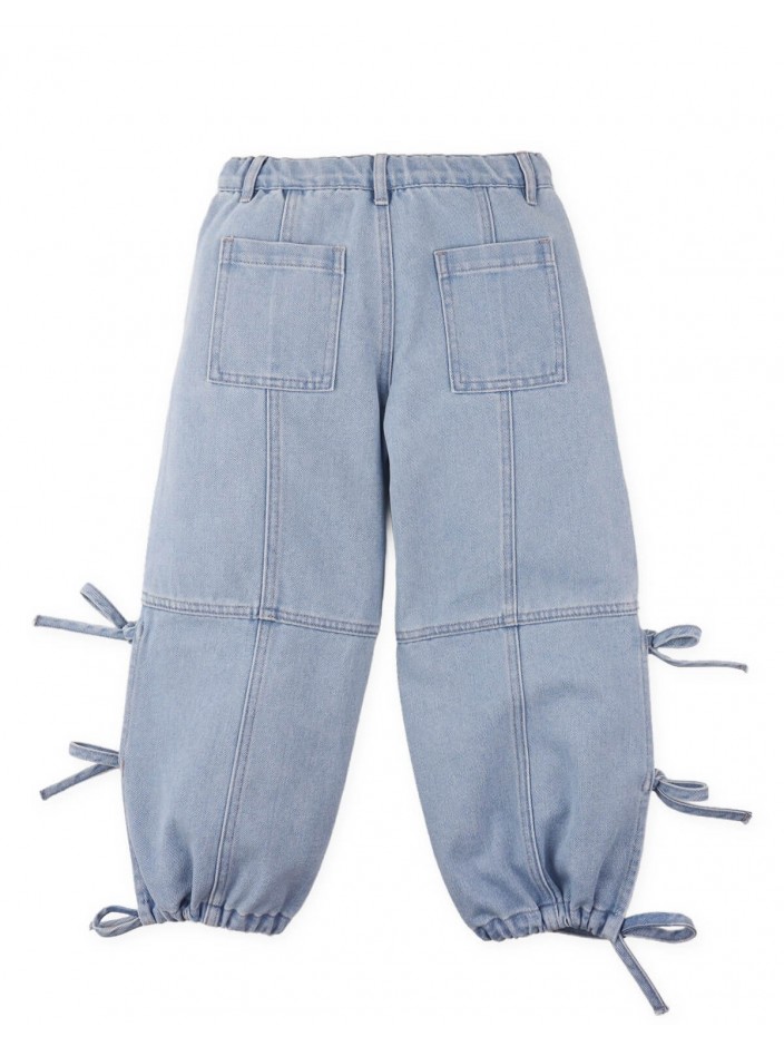 Ino Side Slit Soft Denim Pants