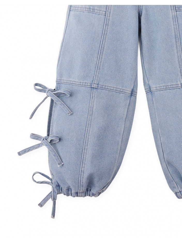 Ino Side Slit Soft Denim Pants
