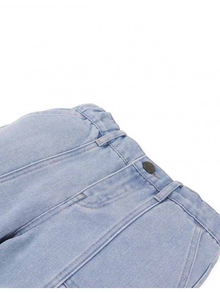 Ino Side Slit Soft Denim Pants