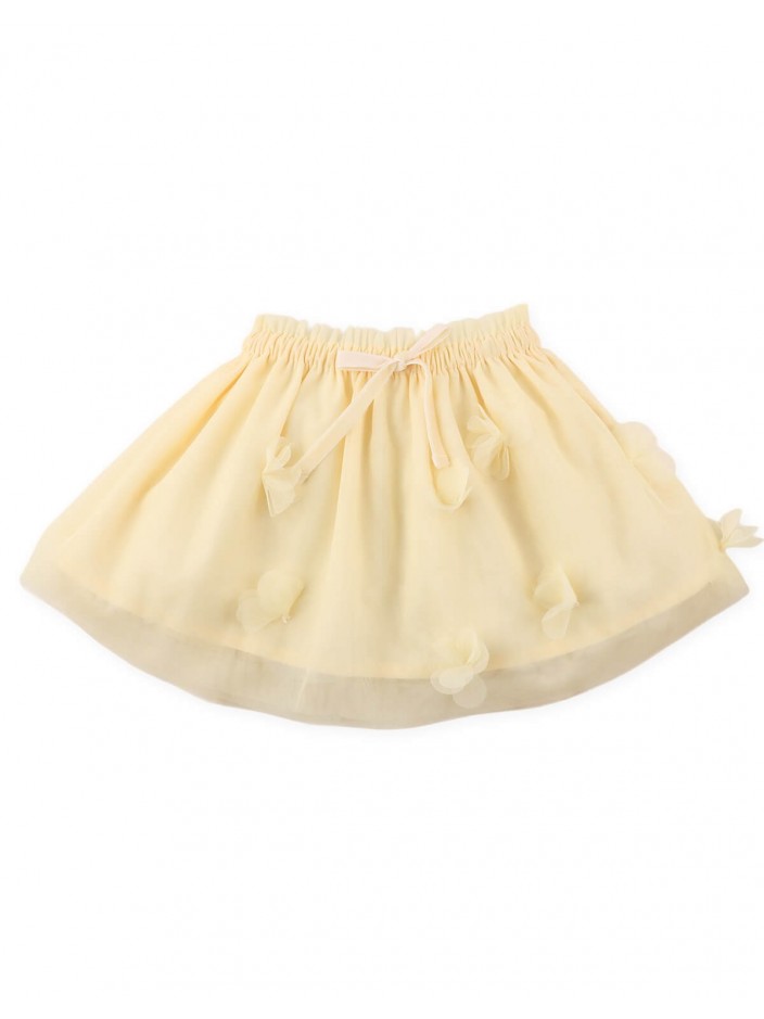 Baby Lux Skirt with Floral Appliqué