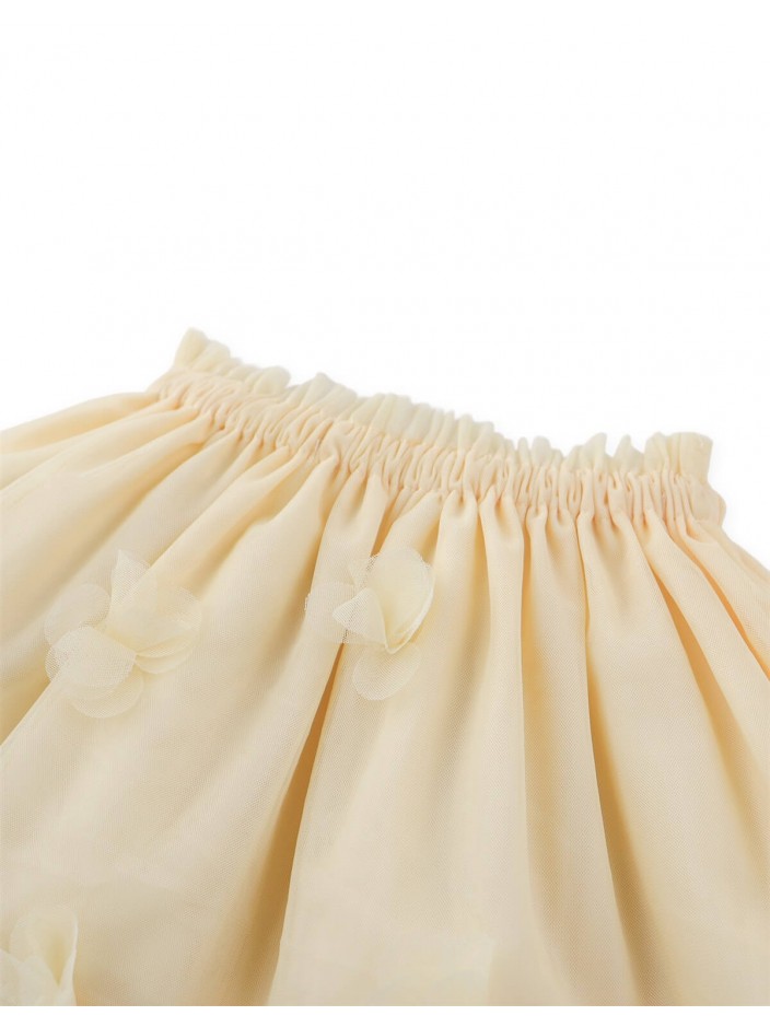 Baby Lux Skirt with Floral Appliqué