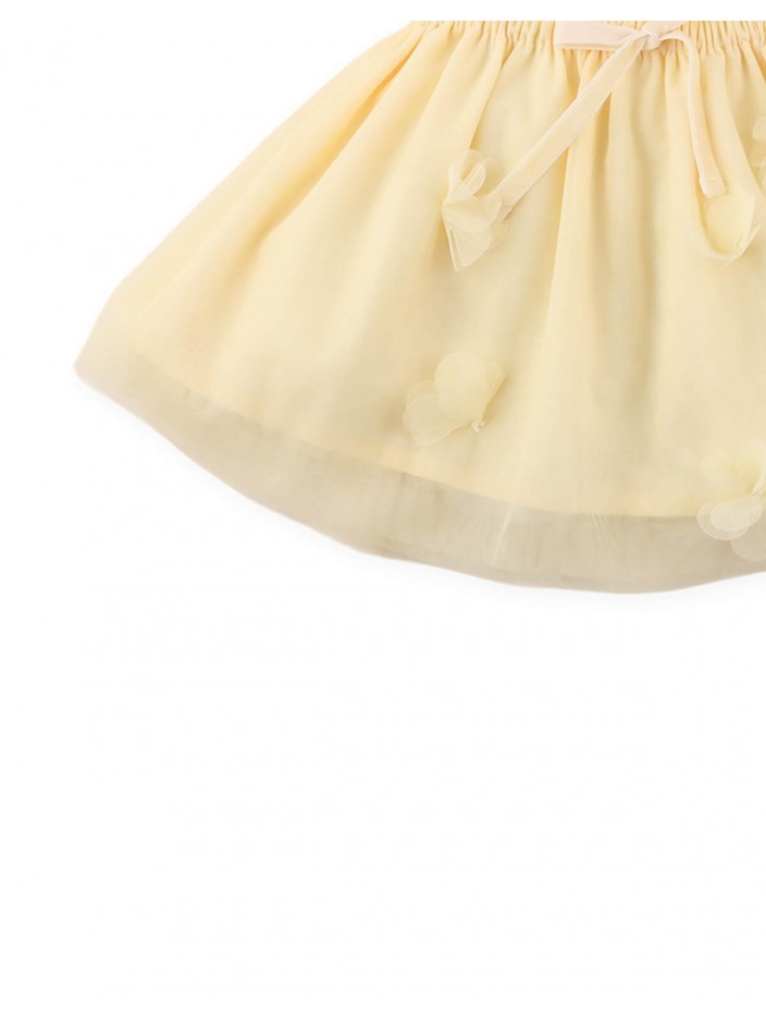 Baby Lux Skirt with Floral Appliqué