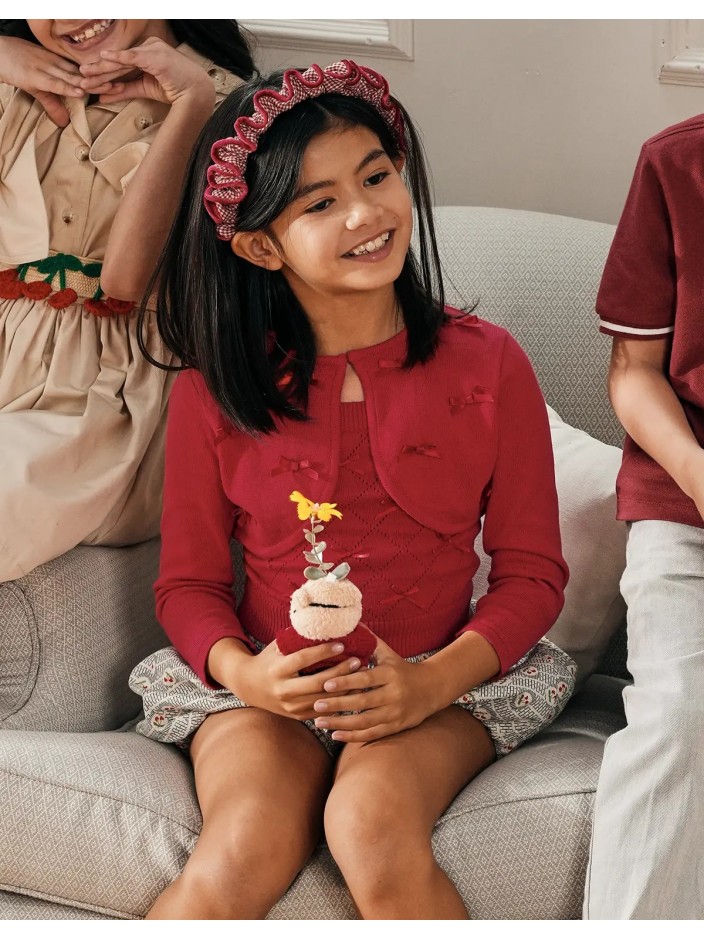 Dominique Knitted Cardigan with Bows