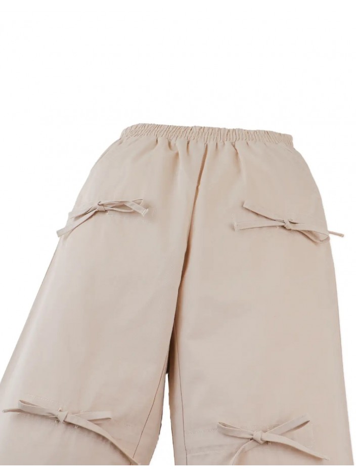 Suzanne Ruched Pants with Bow Details