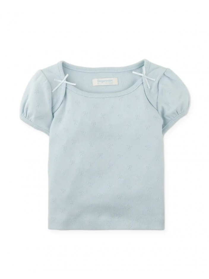 Suzie Cropped Top with Bow Applique'