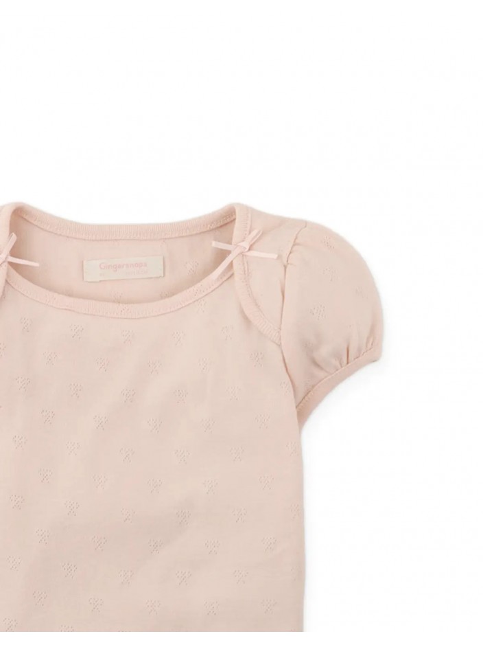 Suzie Cropped Top with Bow Applique'