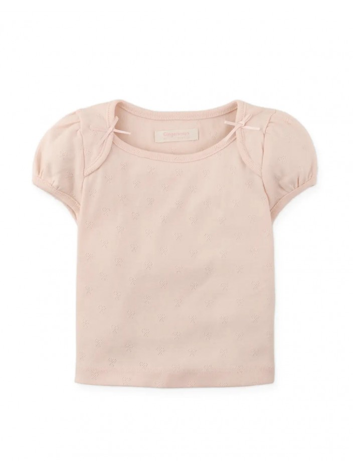 Suzie Cropped Top with Bow Applique'