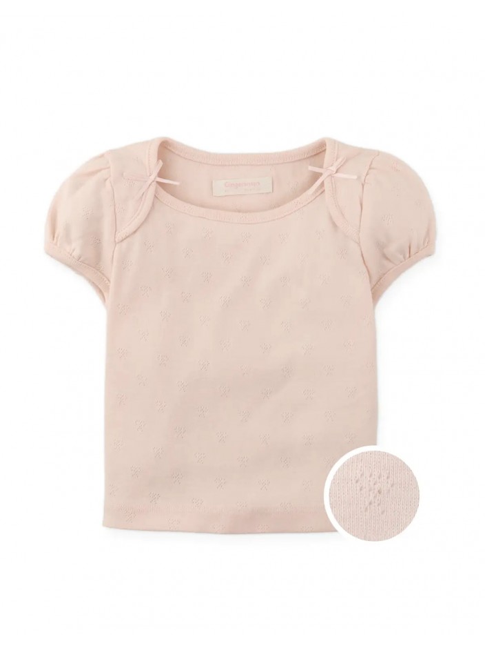 Suzie Cropped Top with Bow Applique'