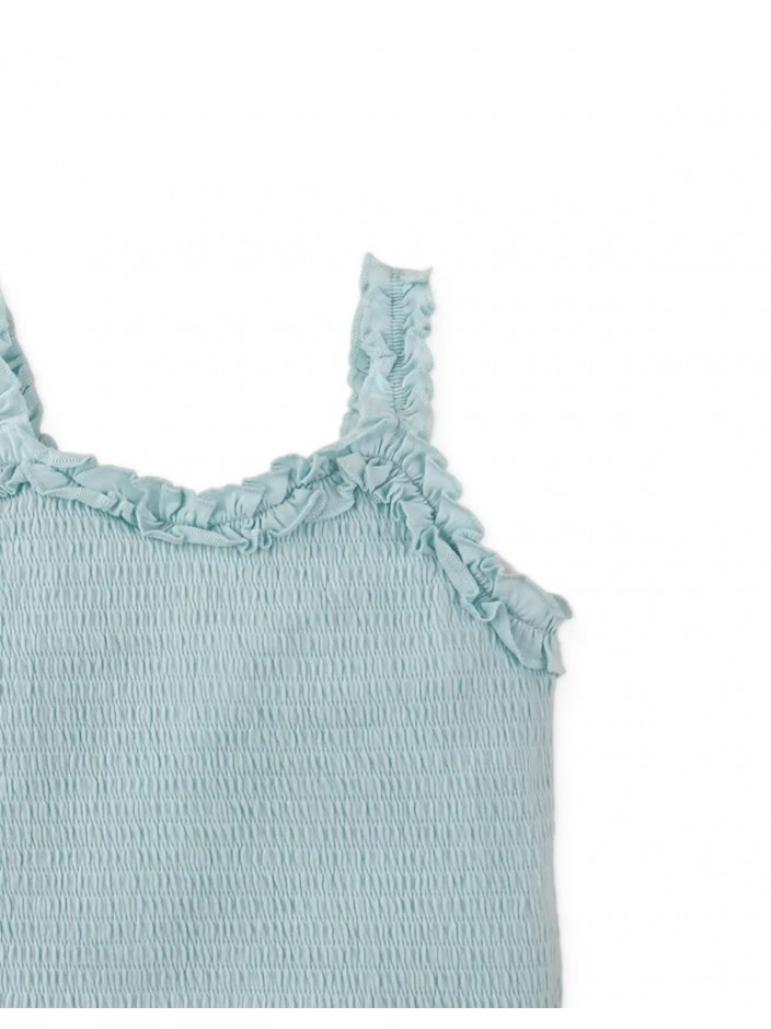 Gigi Fully Smocked Tank Top with Set-in Ruffles