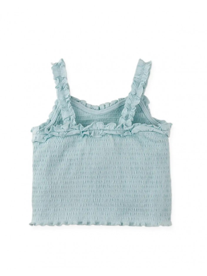 Gigi Fully Smocked Tank Top with Set-in Ruffles