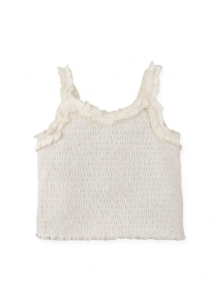 Gigi Fully Smocked Tank Top with Set-in Ruffles