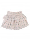 Gracie Floral Print Smocked and Tiered Peplum Skirt