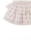Gracie Floral Print Smocked and Tiered Peplum Skirt