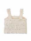 Suri Tank Top with All-Over Ruffles and Satin Bow