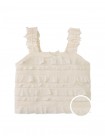 Suri Tank Top with All-Over Ruffles and Satin Bow