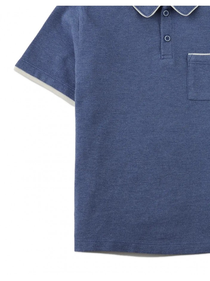 Edwin Polo Shirt with Piping Details