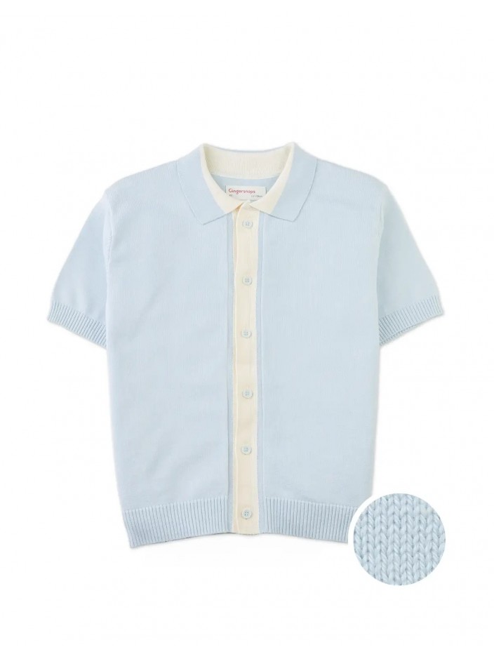 Albert Knitted Button-Down Polo