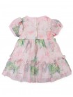 Baby Maxie Puffed Tiered Dress with All-Over Floral Print on Tulle