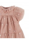 Baby Soleil Tulle Dress with Puff Sleeves and Ruffles