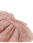 Baby Soleil Tulle Dress with Puff Sleeves and Ruffles