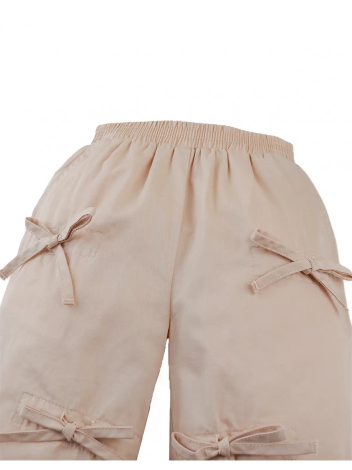 Baby Bijou Ruched Pants with Bows