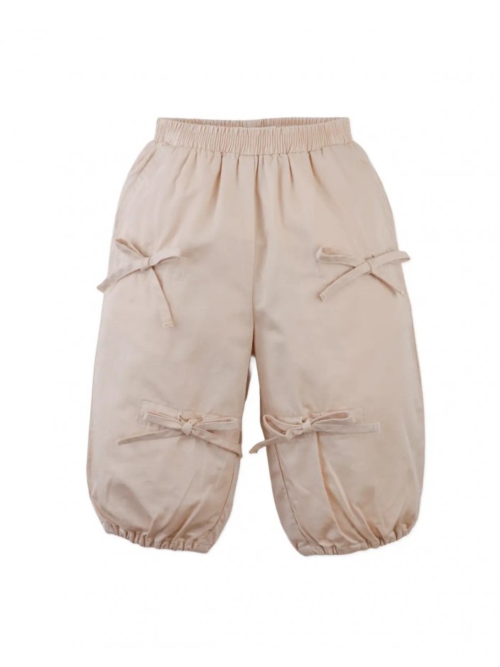 Baby Bijou Ruched Pants with Bows