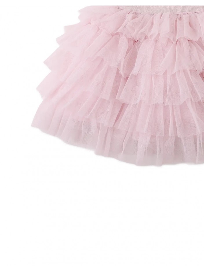 Baby Helene Tulle Tiered Skirt with Gold Details